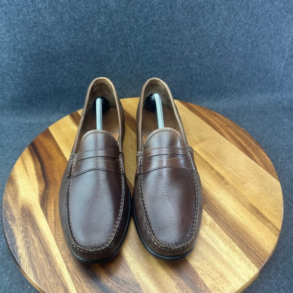 GH Bass & Co Mens Brown Penny Loafers Brown Slip On Size 13 70-73067 - Picture 4 of 12
